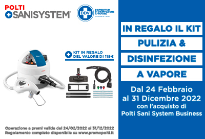 Polti - Kit pulizia e disinfezione in regalo con Sani System Business Polti - Kit pulizia e disinfezione in regalo con Sani System Business