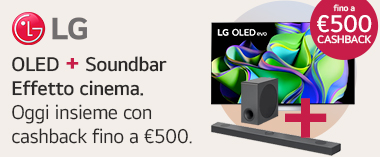 LG - Cashback Fino a 500€ se acquisti Oled più Soundbar LG - Cashback Fino a 500€ se acquisti Oled più Soundbar