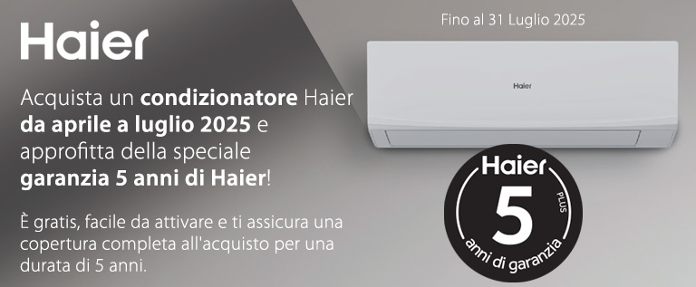Haier - Garanzia 5 Anni