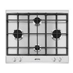 Smeg P260XGH piano cottura Acciaio inossidabile Da incasso Gas 4 Fornello(i)