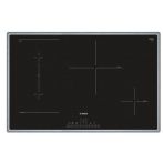 Bosch PVS845FB5E piano cottura Nero, Acciaio inossidabile Da incasso Piano cottura a induzione 4 Fornello(i)